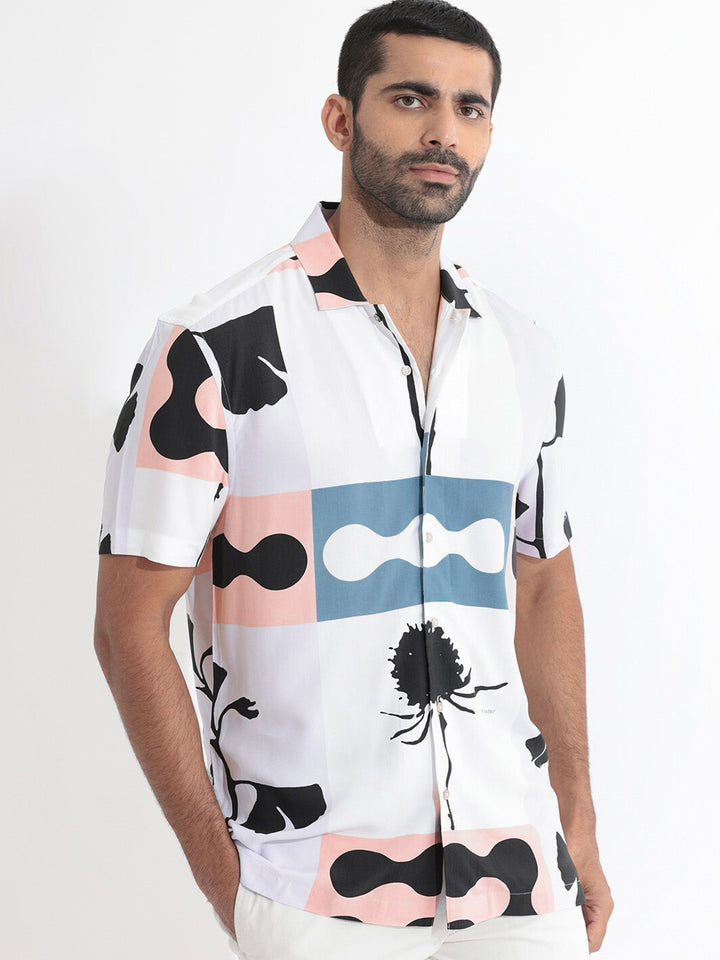RARE RABBIT Men Ansel Slim Fit Abstract Printed Shirt