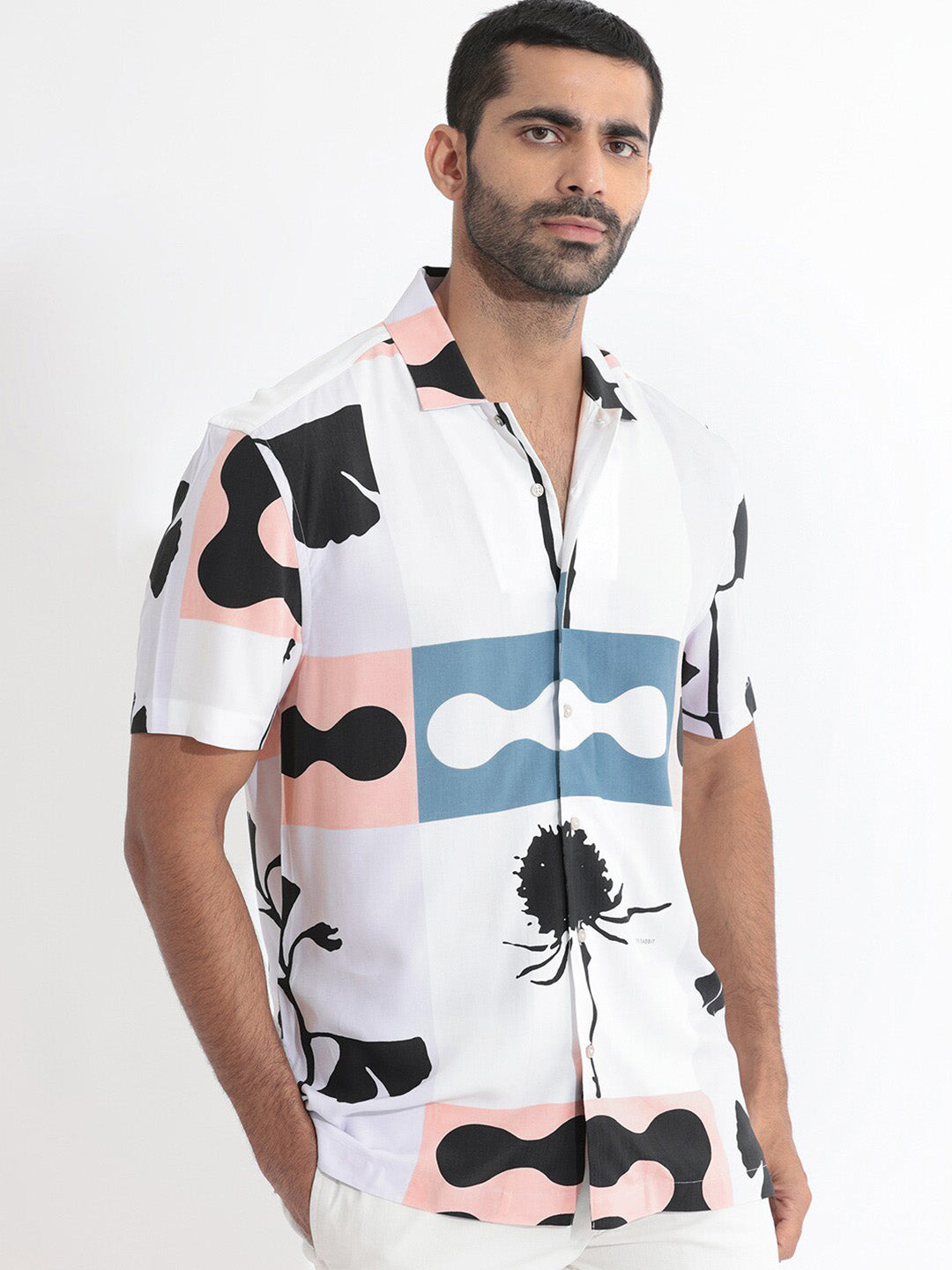 RARE RABBIT Men Ansel Slim Fit Abstract Printed Shirt