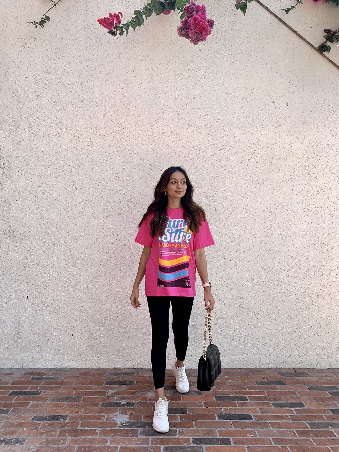 Difference of Opinion Women Pink Printed Pure Cotton Loose Pure Cotton T-shirt