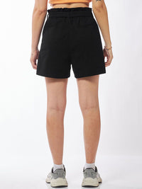 Bewakoof Women's Black Linen Shorts