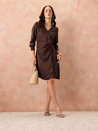 all about you Satin-Finish A-Line Dress