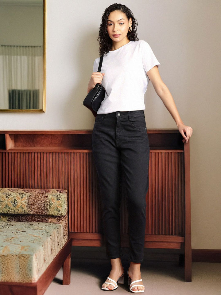 all about you Women Light Fade Mom Fit Stretchable Jeans