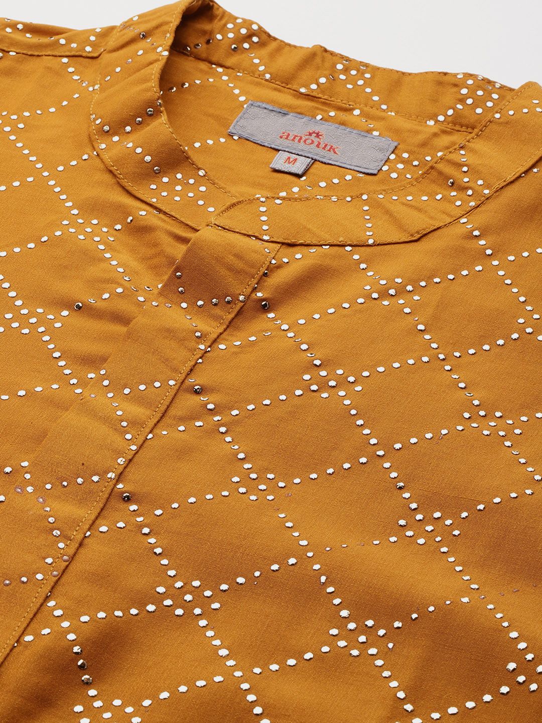 Anouk Printed Regular Mukaish Kurta with Trousers