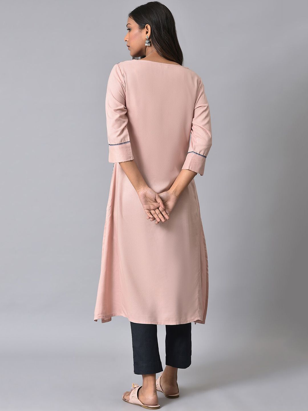 W Geometric Printed Straight Kurta