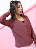 Tokyo Talkies Women Rust Cardigan