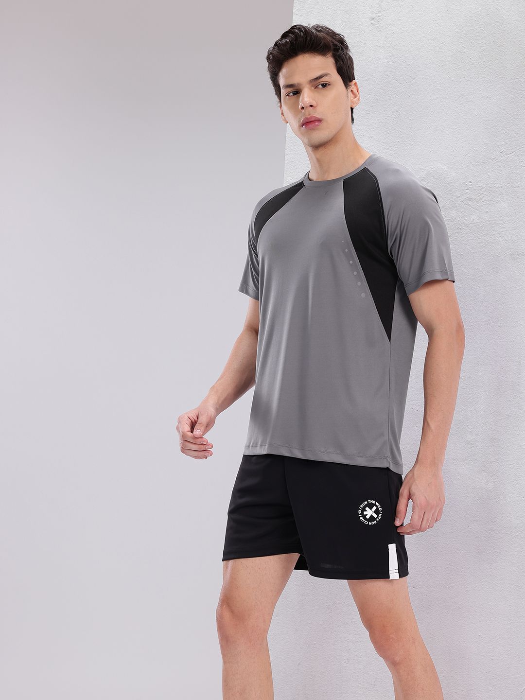 HRX by Hrithik Roshan Colourblock Rapid-Dry Training T-shirt