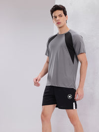 HRX by Hrithik Roshan Colourblock Rapid-Dry Training T-shirt