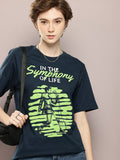 DILLINGER Graphic Printed Drop-Shoulder Sleeves Pure Cotton T-shirt