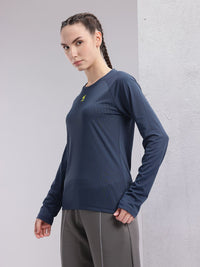 HRX by Hrithik Roshan Striped Raglan Sleeves Rapid-Dry Training T-shirt