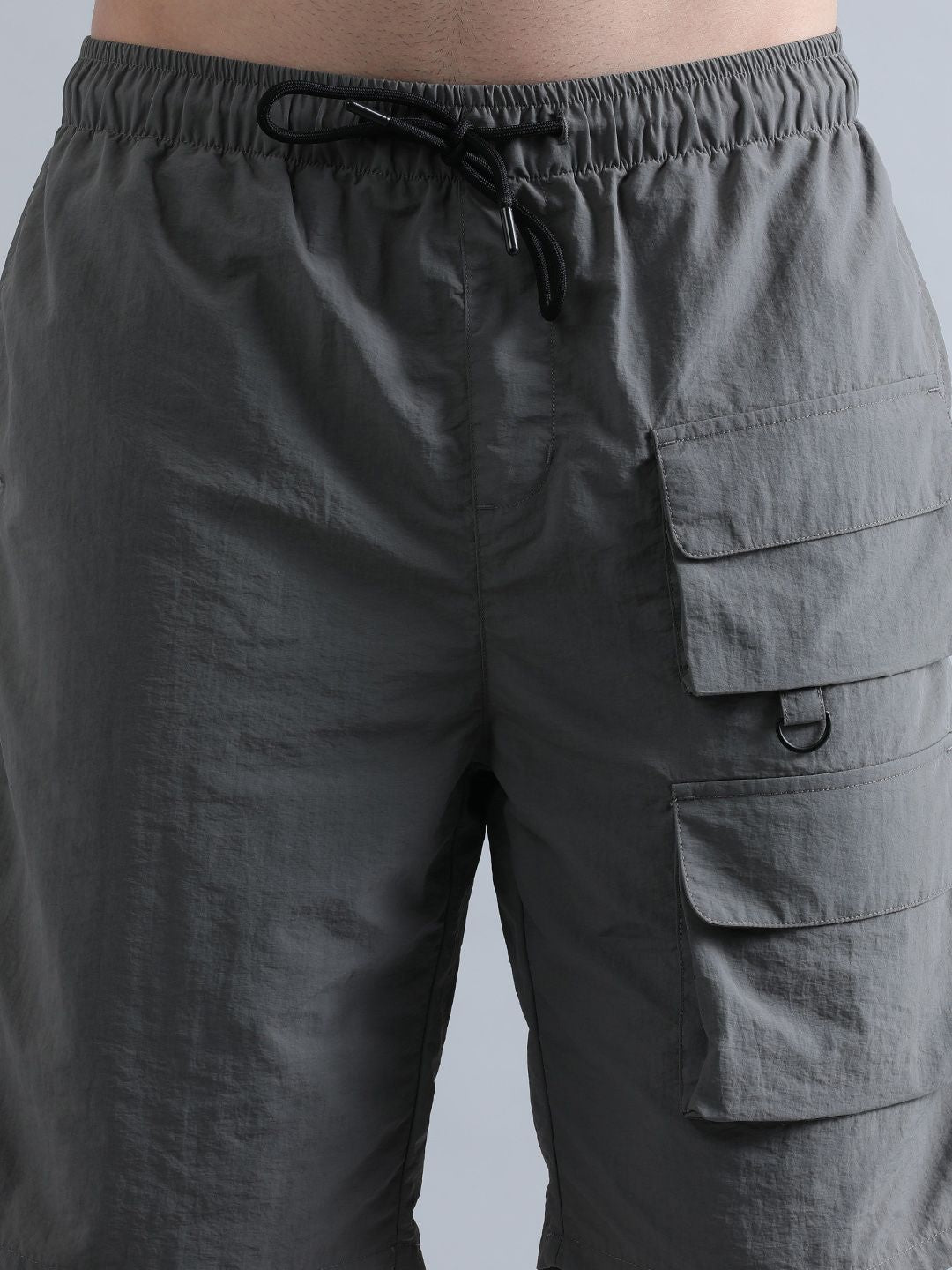 Bene Kleed Men Crushed Nylon Cargo Shorts