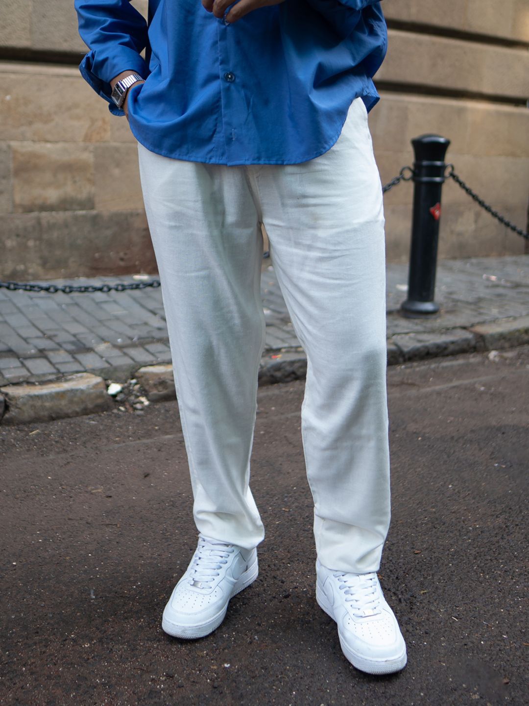 Powerlook Men Mid-Rise Easy Wash Trousers