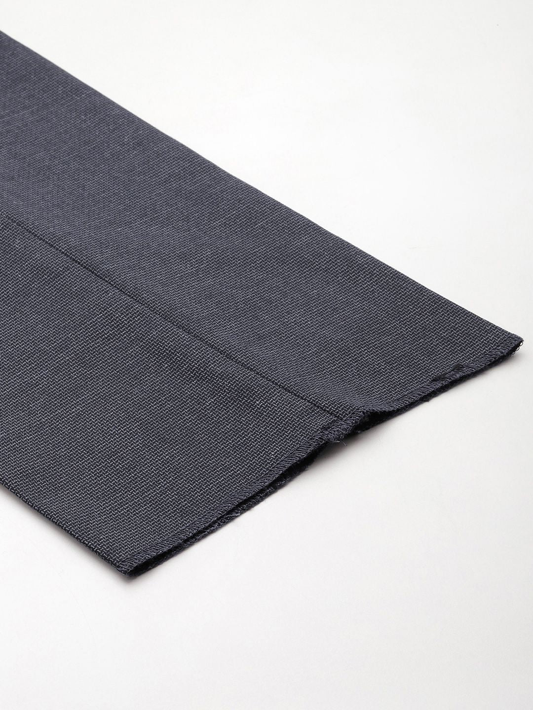 Raymond Men Mid Rise Self Design Textured Slim Fit Formal Trousers