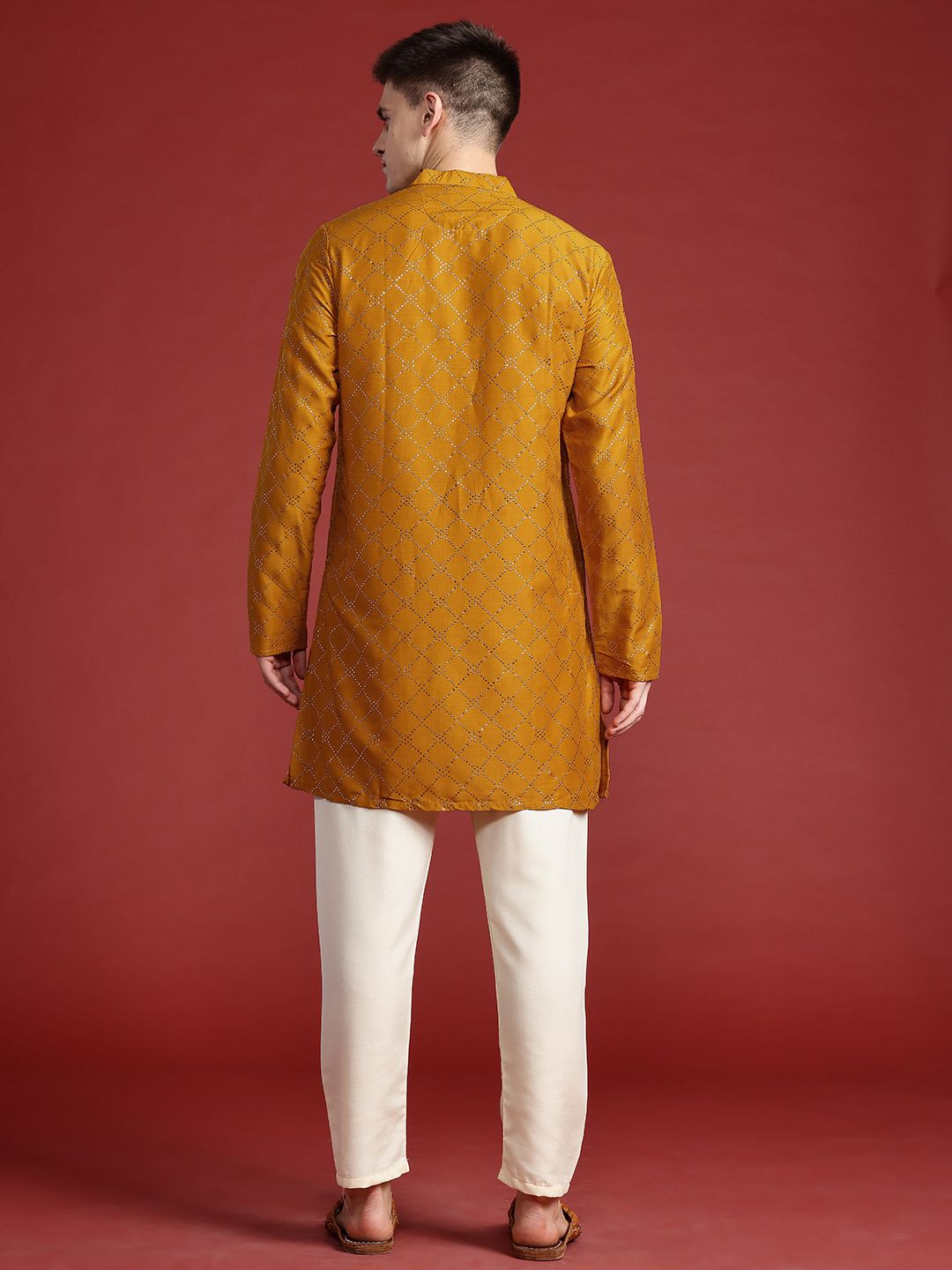 Anouk Printed Regular Mukaish Kurta with Trousers