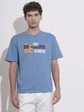 Being Human Brand Logo Printed Drop-Shoulder Sleeves Pure Cotton T-shirt