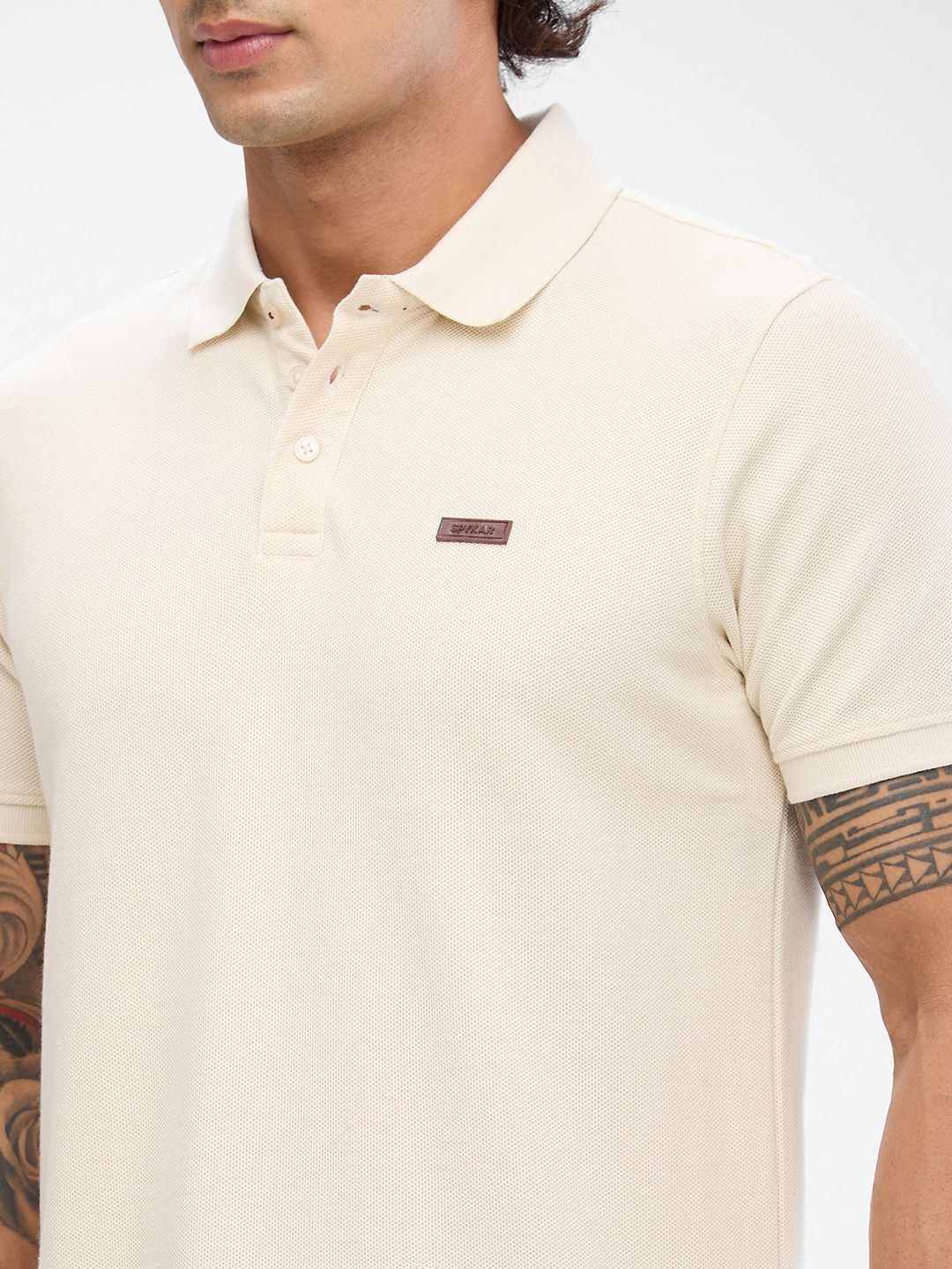 SPYKAR Men Polo Collar Solid Slim Fit T-shirt