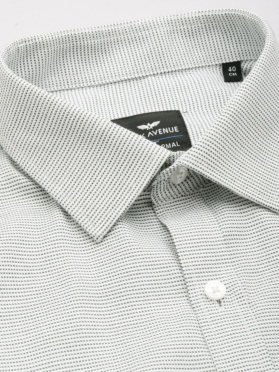 Park Avenue Slim Fit Self Design Textured Opaque Formal Shirt