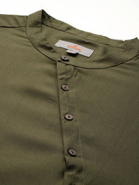 Anouk Roll-Up Sleeves Asymmetric Kurta