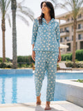 SANSKRUTIHOMES Graphic Printed Pure Cotton Shirt With Pyjamas