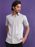 RARE RABBIT Men Darwin Slim Fit Spread Collar Cotton Shirt