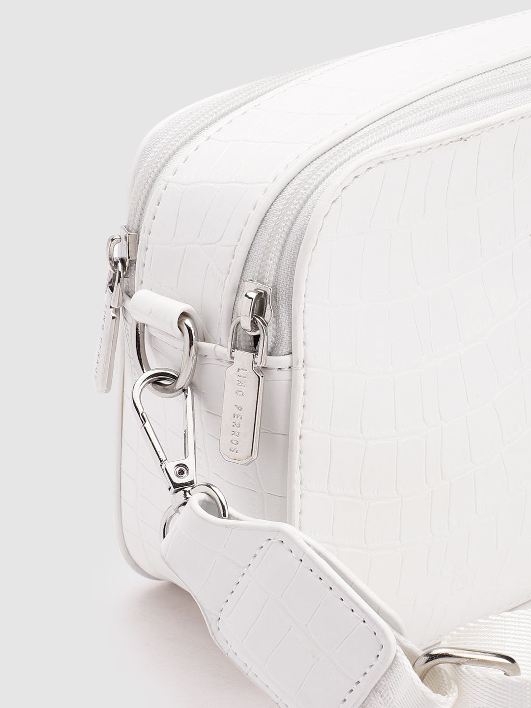 Lino Perros Croc Textured Structured Sling Bag