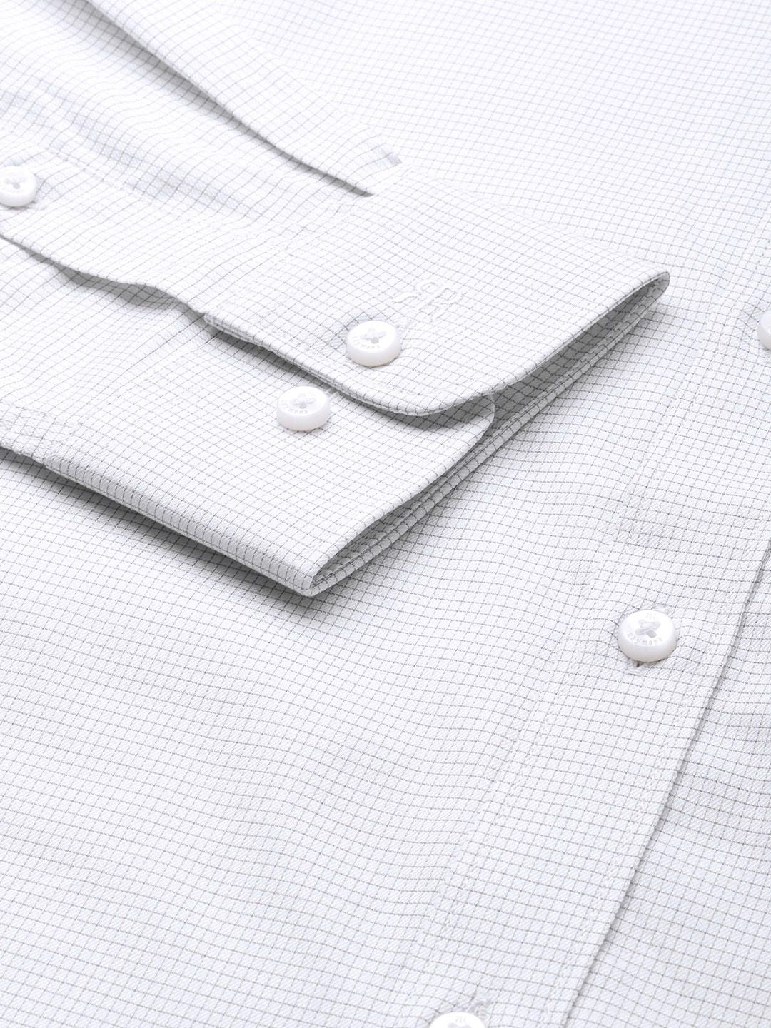 Raymond Men Pure Cotton Slim Fit Micro Checks Opaque Formal Shirt