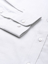 Raymond Men Pure Cotton Slim Fit Micro Checks Opaque Formal Shirt