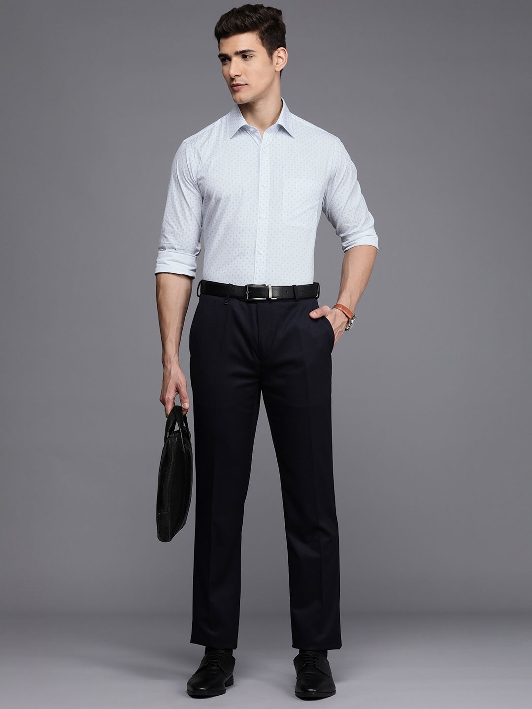 Raymond Slim Fit Striped Pure Cotton Formal Shirt