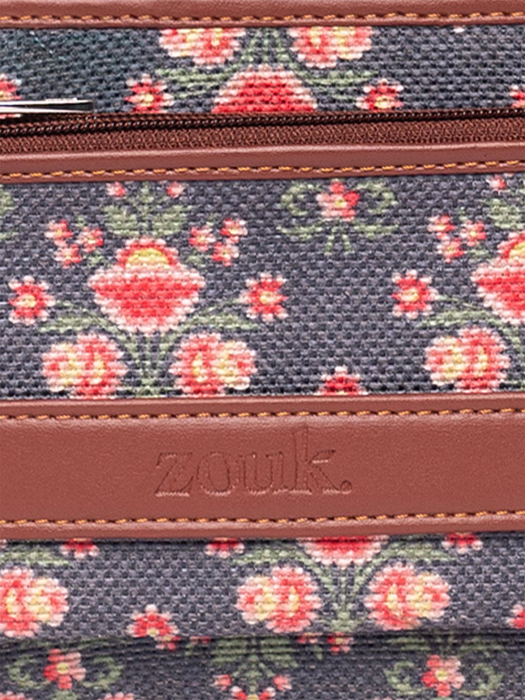 ZOUK Women Mughal Garden Floral Printed Classic Zip Around Wallet