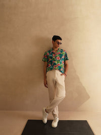 DENNISON Floral Printed Lightweight Oversized Shirt