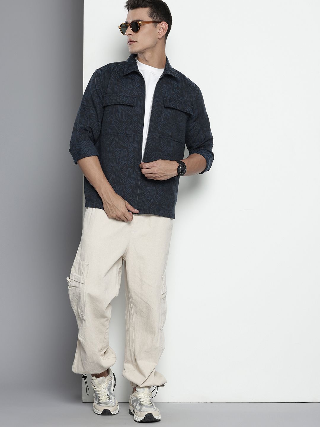 Baju kasual bertekstur garaj India