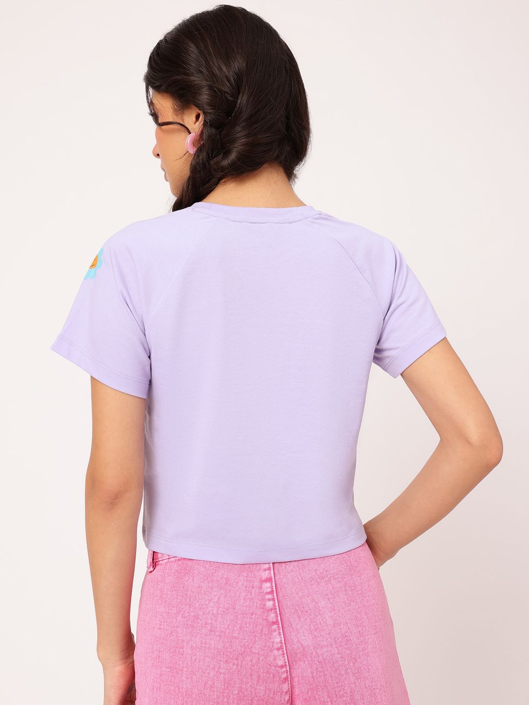 DressBerry Graphic Groove Printed Crop T-shirt