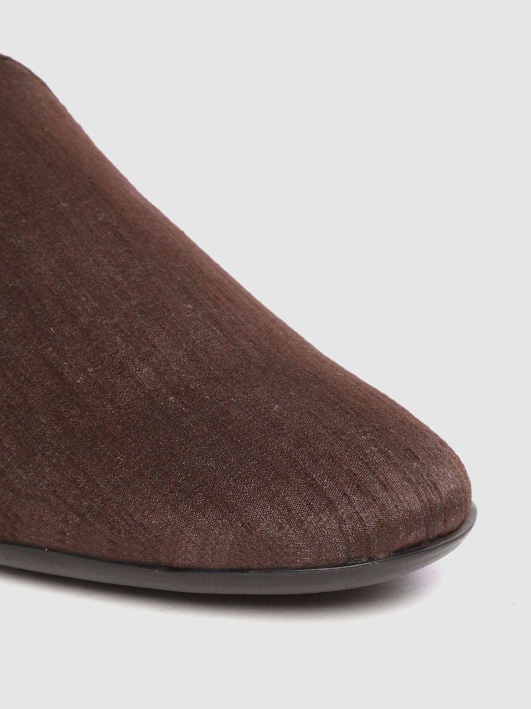 House of Pataudi Men Coffee Brown Solid Loafers