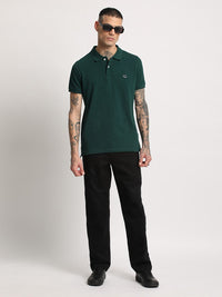 THE BEAR HOUSE Men Solid Regular Fit Pure Cotton Polo Collar T-Shirts