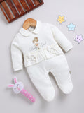 Moms Love Infant Girls Printed Sleepsuit