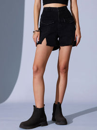 STREET 9 Women High-Rise Denim Shorts