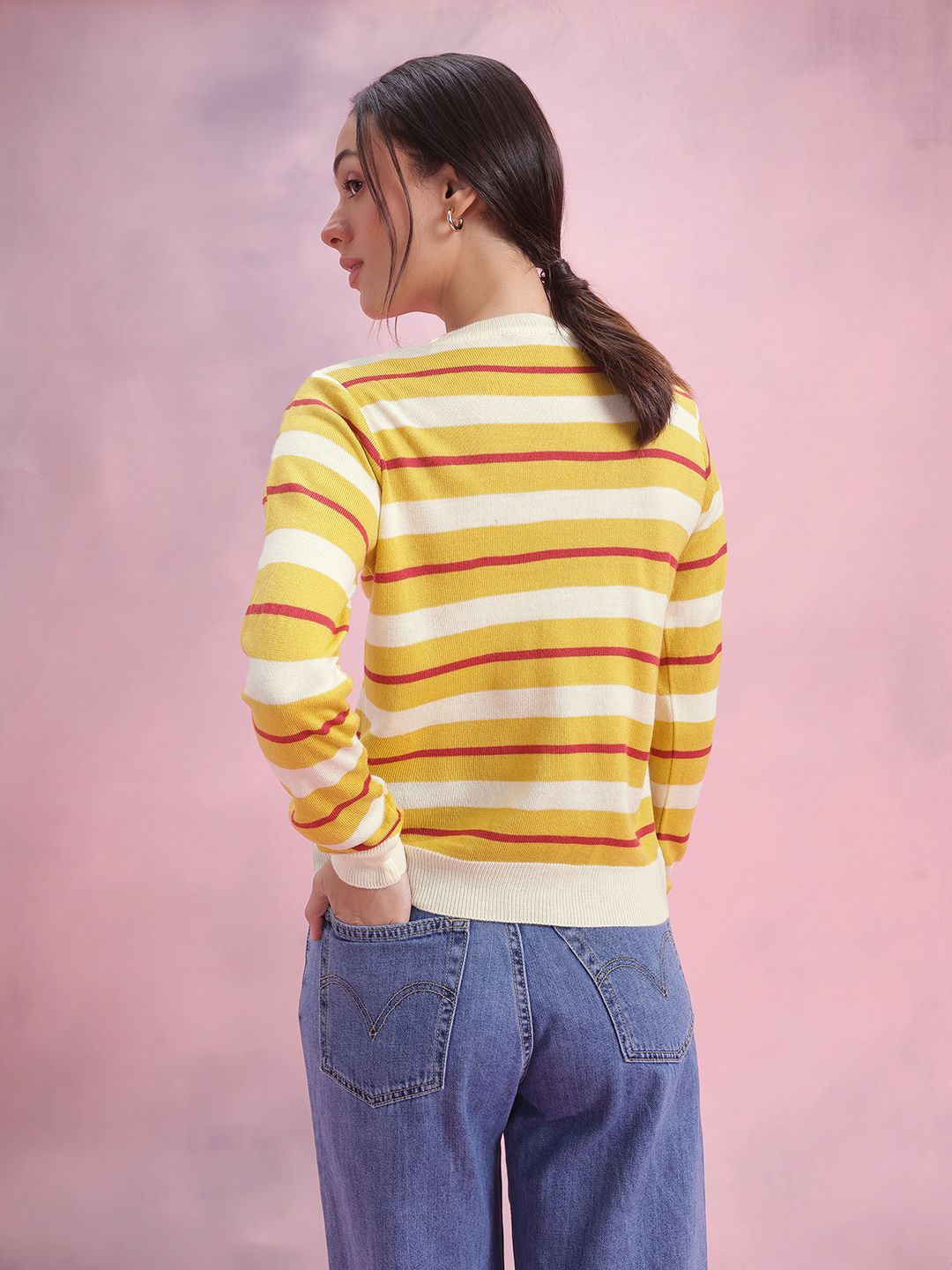 DressBerry Striped Acrylic Pullover