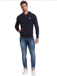 Being Human Men Navy Blue Printed Sweatshirt