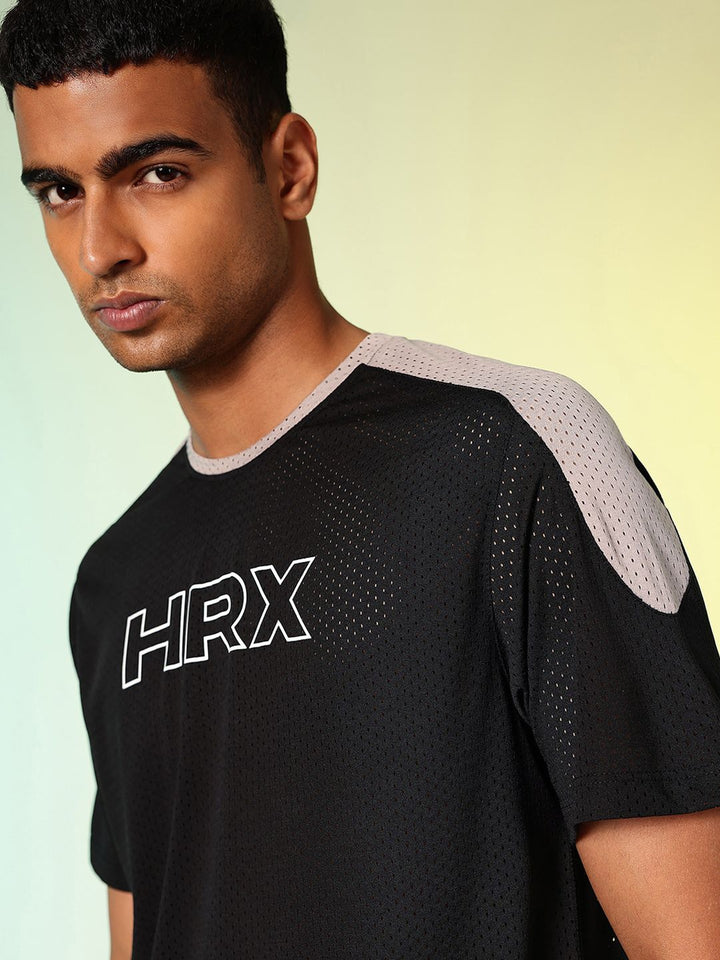 HRX by Hrithik Roshan Relaxed Fit Printed Rapid-Dry Training or Gym Sports T-shirt