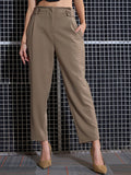 SASSAFRAS Women Beige High-Rise Trousers