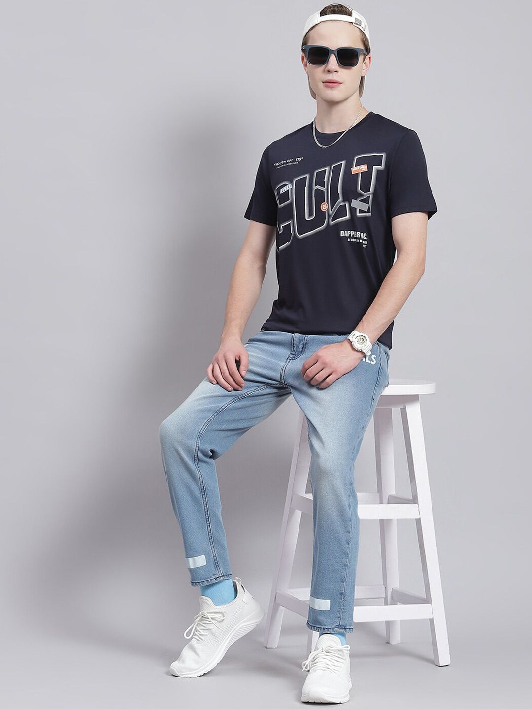 Monte Carlo Typography Printed Cotton T-shirt