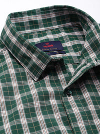 Raymond Pure Cotton Slim Fit Checked Casual Shirt