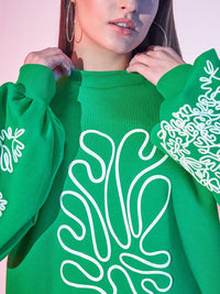 STREET 9 Graphic Printed Oversized Pullover