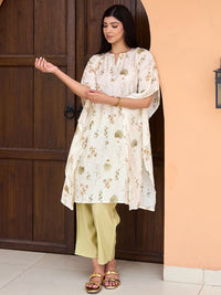Libas Printed V-Neck Kaftan Tunic With Palazzos Co-Ords