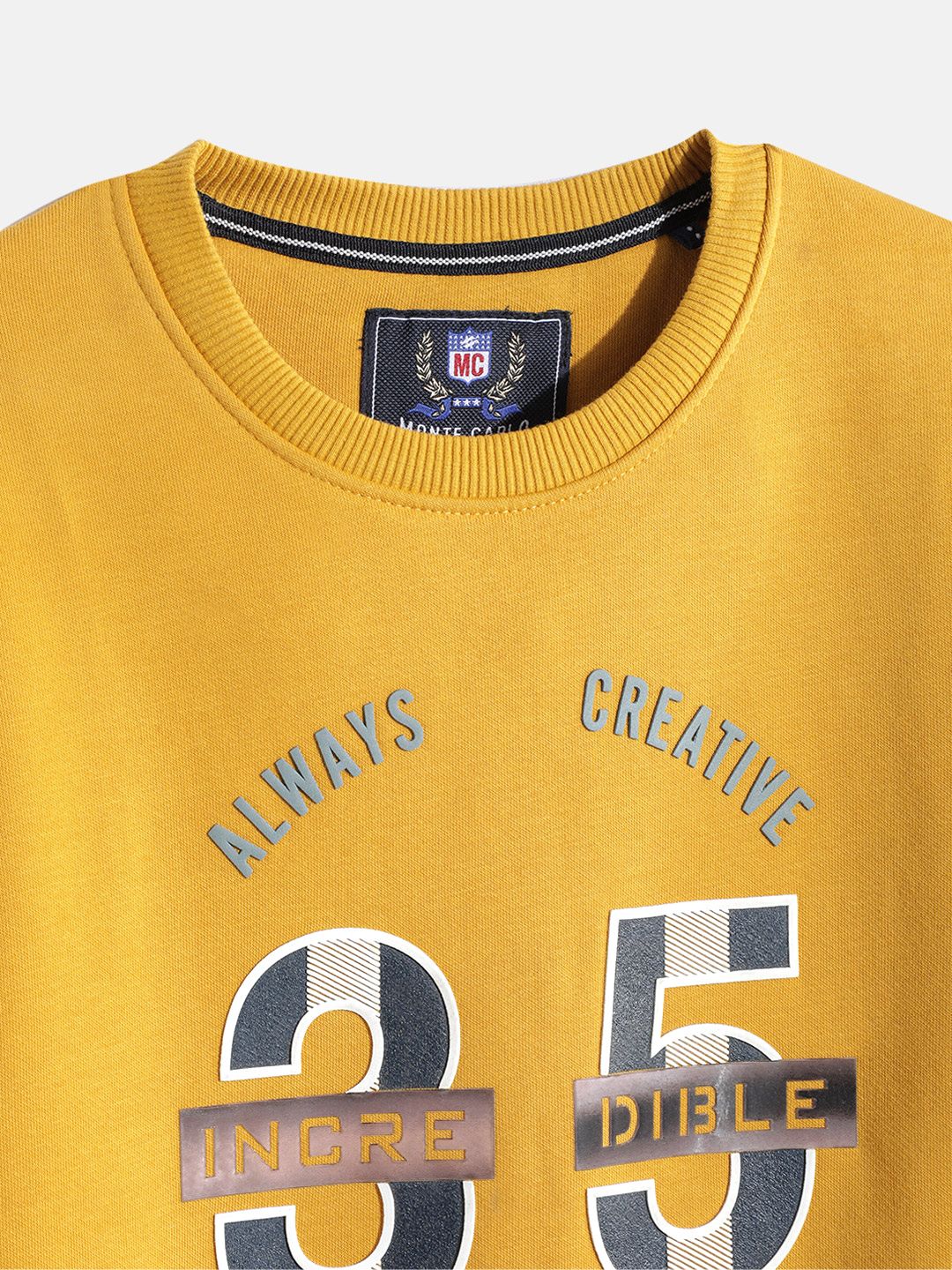 Monte Carlo Boys Typography Printed Sweatshirt