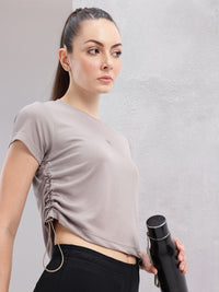 HRX by Hrithik Roshan Ruched Toggle Hem Running T-shirt