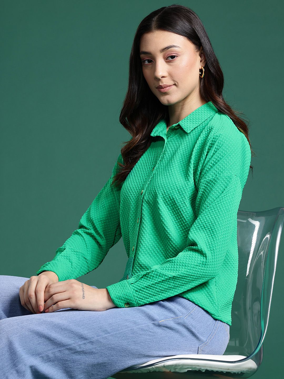 DressBerry Textured Casual Shirt