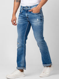 SPYKAR Men Rafter Relaxed Fit Mildly Distressed Light Fade Cotton Jeans