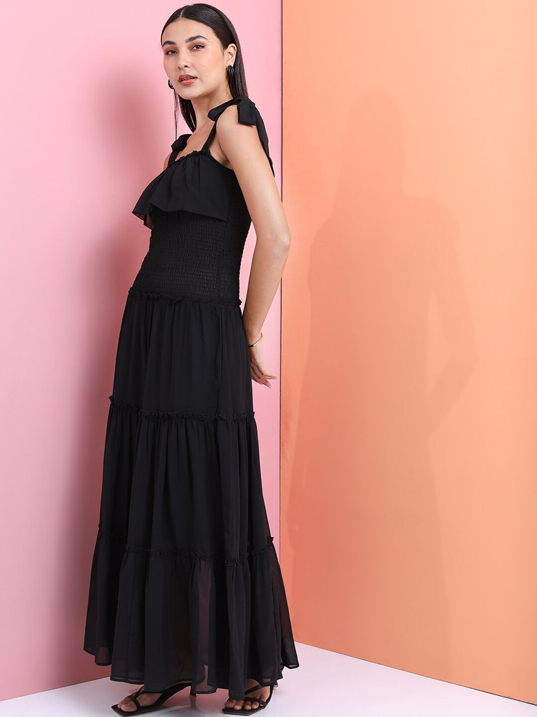 Tokyo Talkies Tiered Fit And Flare Dress