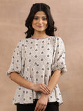 W Ethnic Motifs Printed A-Line Top