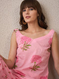 Indo Era Women Floral Printed Regular Pure Cotton Kurta with Trousers
